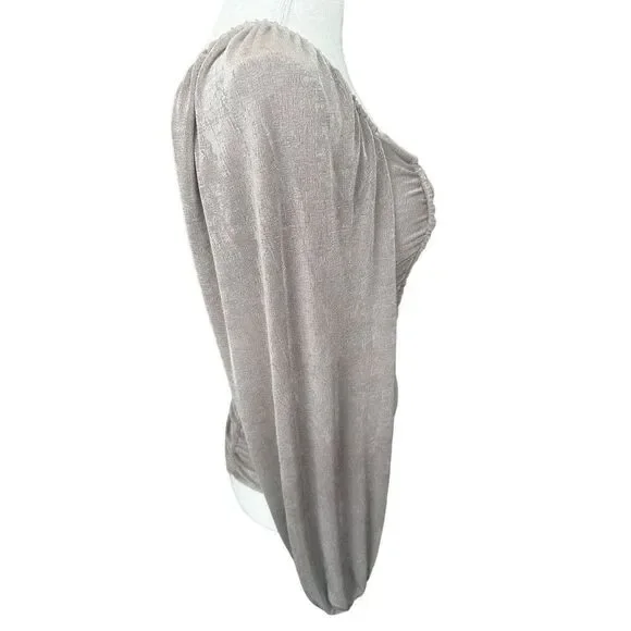 ASTR Brown Metallic Bodysuit NWHT Size Medium - Picture 4 of 8